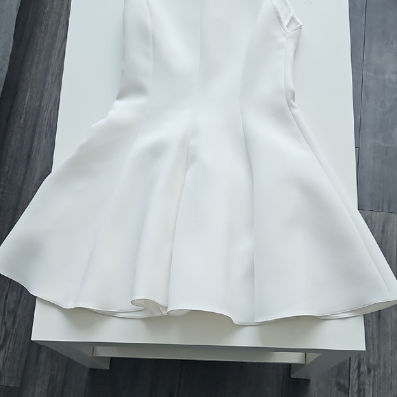 NWT Zara Elegant White Sleeveless Dress - Picture 5 of 8